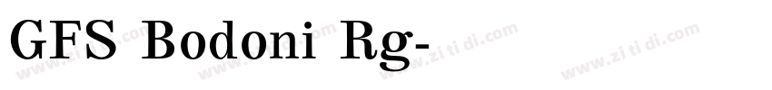 GFS Bodoni Rg字体转换